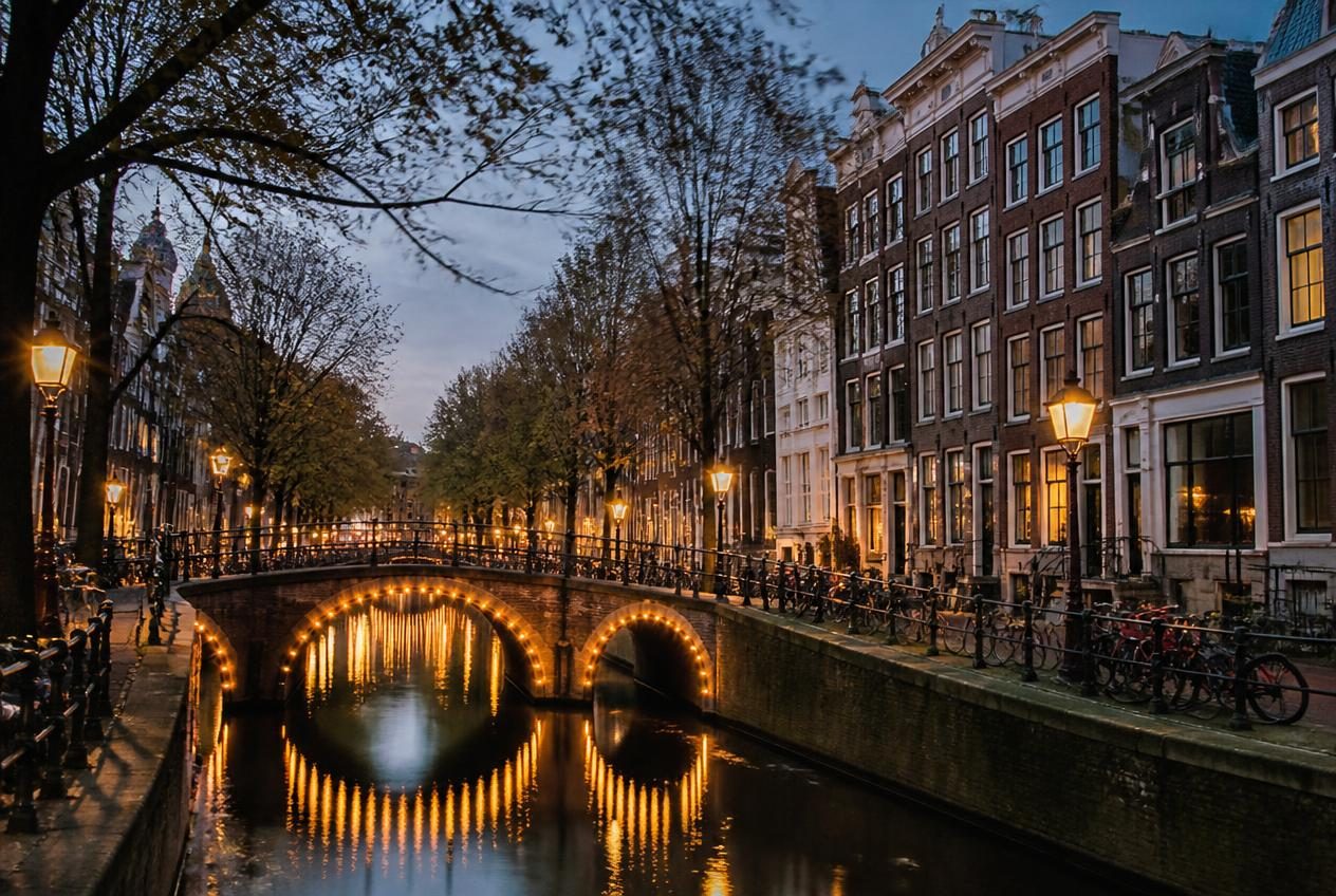 Amsterdam city centre, AI-generated