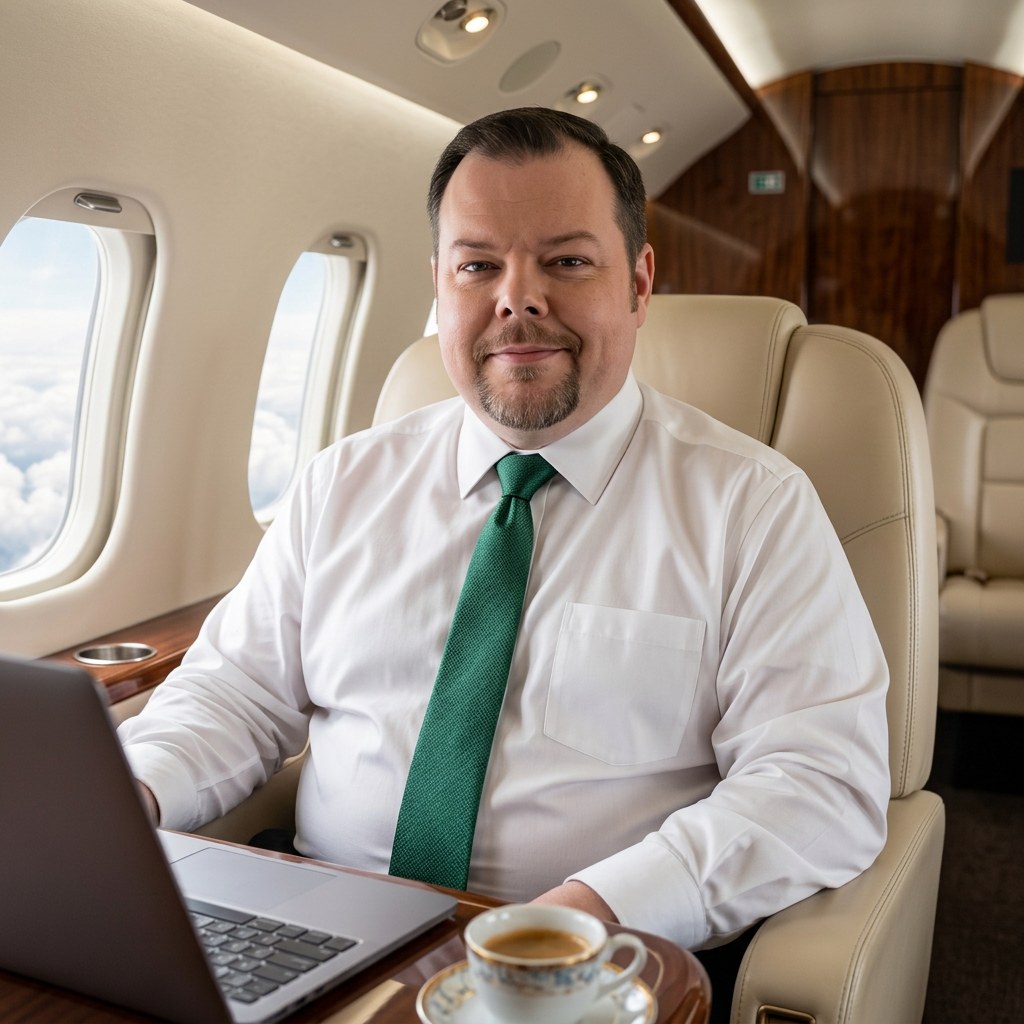 Private-jet Bobby, AI-generated