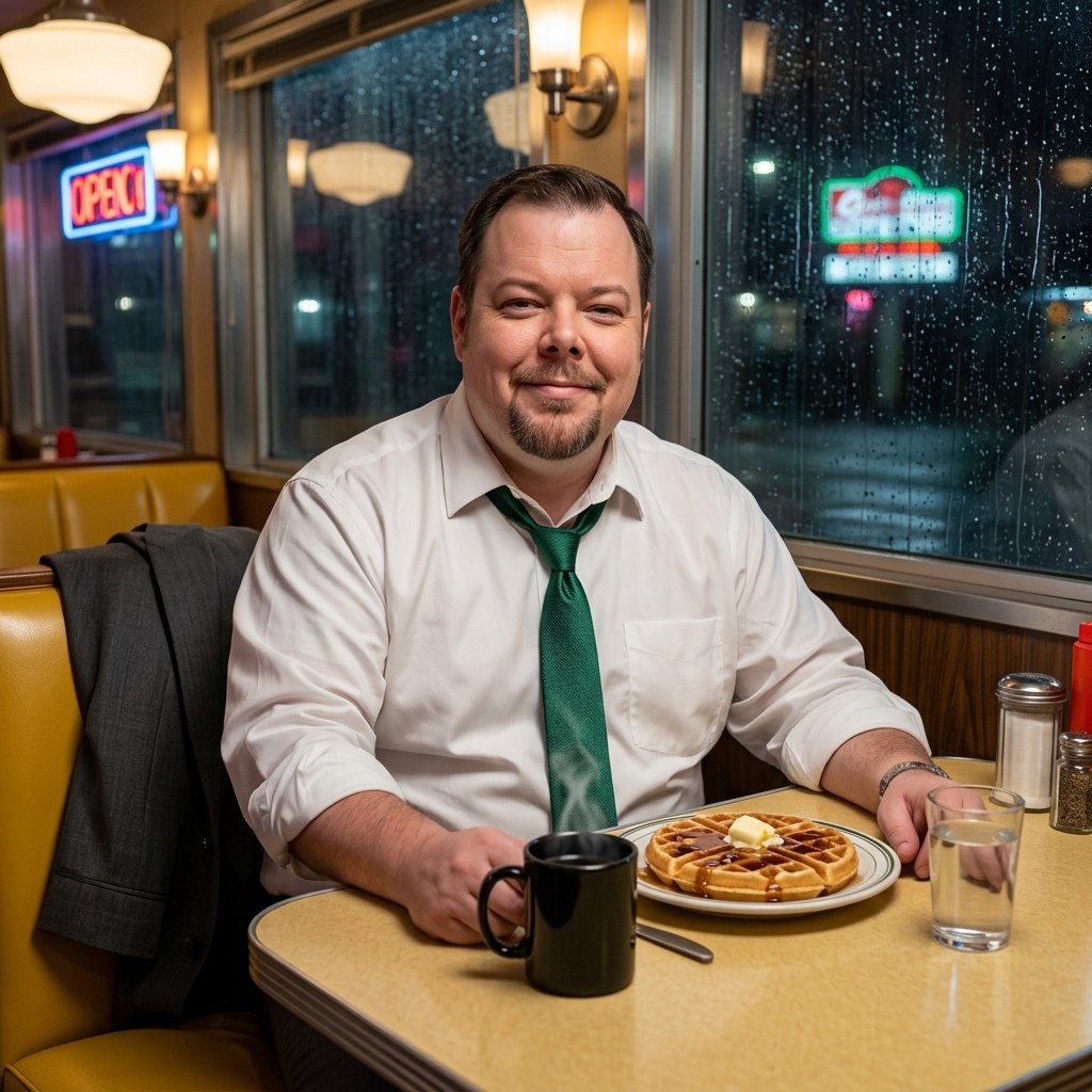 Waffle House Bobby, AI-generated