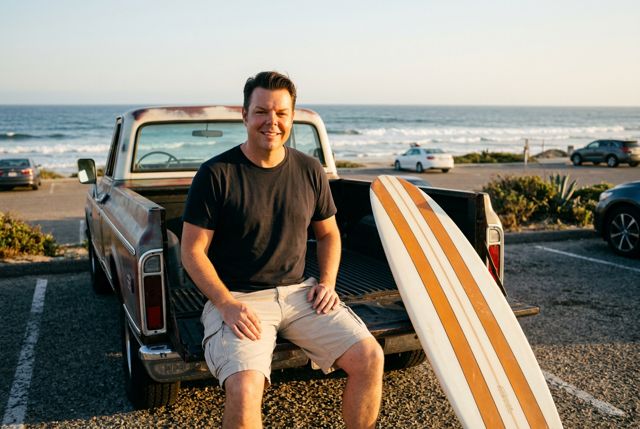 Bobby dating photo, Beach truck, AI-generated