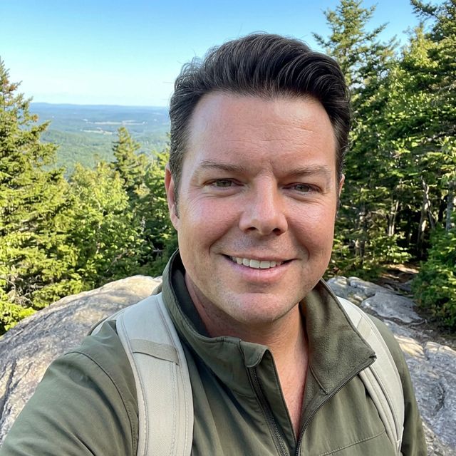 Bobby dating photo, Hiking trail, AI-generated