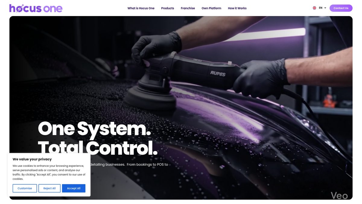 Hocus One homepage
