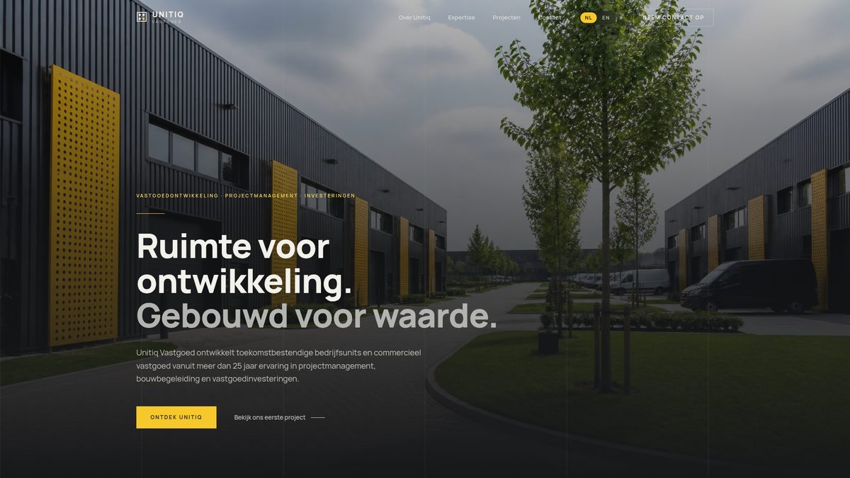 Unitiq Vastgoed homepage